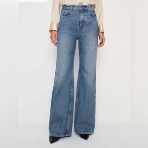 Reformation Cary High Rise Slouchy Wide Leg Jeans Blue - Size 27